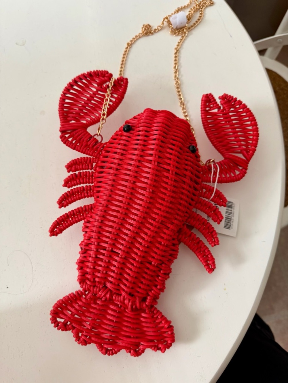 NWT Tommy Bahama Red Lobster-Shaped Woven Bag
